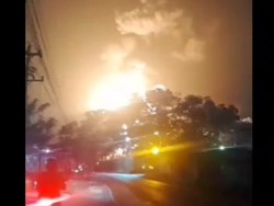 Gudang BBM di Lampung Terbakar, Api Menjulang Disertai Beberapa Ledakan