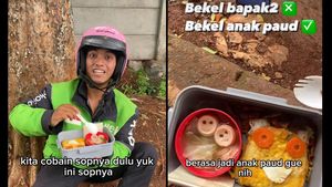 Gemas! Bekal Sopir Ojol Buatan Istri yang Mirip Bekal Anak SD