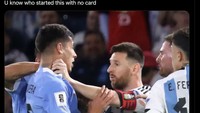 Ada pula yang menyenggol Lionel Messi. La Pulga dituding sebagai pionir mencekik lawan tapi bisa lolos dari kartu. Foto: dok. Internet/X (Twitter)
