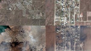Potret Before-After Kebakaran Hutan yang Mengepung Texas