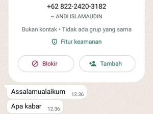 Waspada! Ada Penipu Catut Nama Pj Bupati Bone Andi Islamuddin di WhatsApp Waspada! Ada Penipu Catut Nama Pj Bupati Bone Andi Islamuddin di WhatsApp