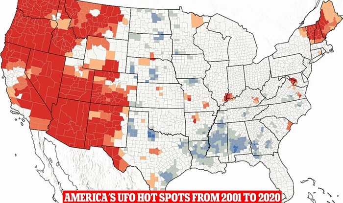 Peta Zona Merah AS purwana.net Tampilkan Hampir 100 Ribu Penampakan UFO