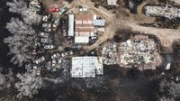 Foto Udara Dampak Kerusakan Akibat Kebakaran Hutan di Texas