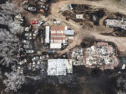 Foto Udara Dampak Kerusakan Akibat Kebakaran Hutan di Texas