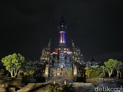 Monumen Bajra Sandhi di Malam Hari Tetap Cantik Jelita