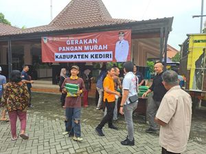 Satgas Pangan Polres Kediri Gelar Operasi Pasar Murah Jelang Ramadan