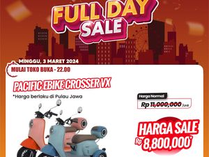 Sepeda Listrik di Transmart Full Day Diskon!