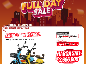 Sepeda Listrik di Transmart Full Day Diskon Jutaan Rupiah