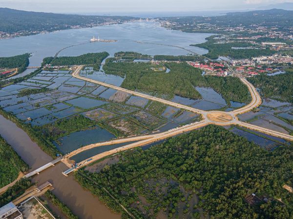 Potret Pembangunan Jalan Kembar Kali Kadia di Kendari