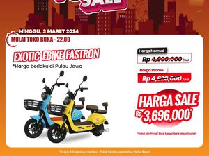 Beli Sepeda Listrik di Transmart Full Day Sale, Diskonnya Melimpah!