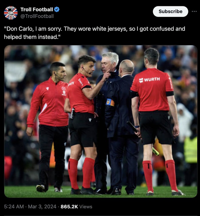 Meme Valencia vs Real Madrid