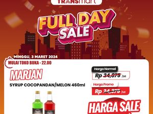 Persiapan buat Puasa, Sirup di Transmart Full Day Sale Murah Banget!