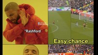Marcus Rashford sempat bikin MU unggul lewat gol jarak jauh. Ia juga buang peluang sih... Foto: dok. Internet/X (Twitter)