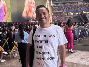 Kocak! Suami Nonton Taylor Swift Demi Istri, Pakai Baju Rincian Biaya Konser