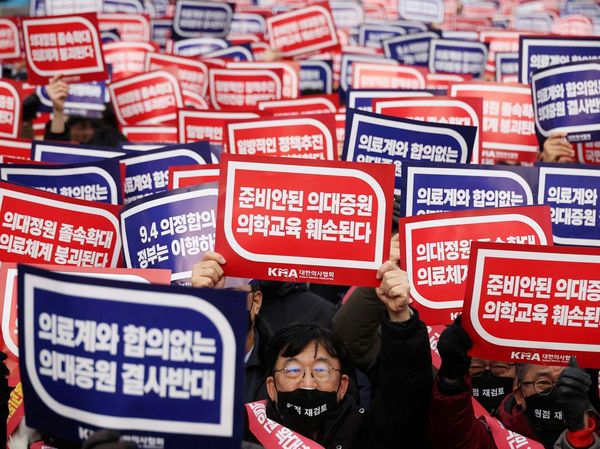 Dokter di Korsel Demo Lagi, Tolak Penambahan Kuota Mahasiswa Kedokteran