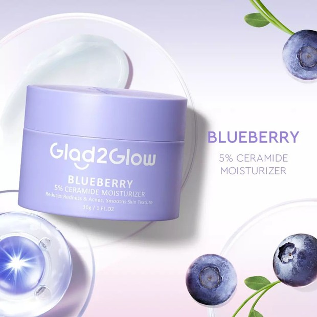 Potret produk Glad2glow Blueberry 5% Ceramide Moisturizer