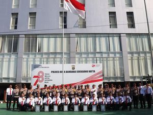 90 Personel Polresta Bandara Soetta Berprestasi Terima Penghargaan