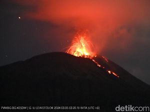 Gunung Ile Lewotolok Meletus 7 Kali Pagi Ini