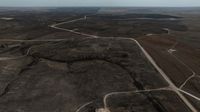 Foto Udara Lahan yang Hangus Terbakar di Texas