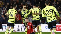 Squawka melansir, ada lima pemain Arsenal yang masing-masing sudah terlibat bikin 10 gol atau lebih di Liga Inggris (Reuters)