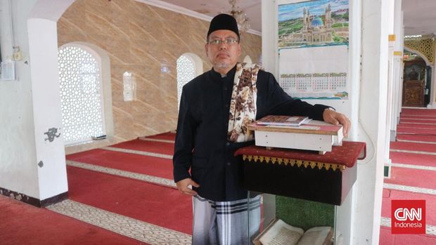 Masjid Al-Mustofa adalah salah satu masjid tertua di Kota Bogor, difoto Minggu (3/3). Masjid yang ebrada di Bantarjati Kaum, Bogor Utara ini dibangun 1728. (CNNIndonesia/Cesar Sanabil)