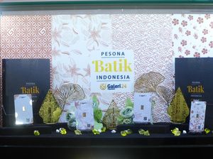 Penampakan Emas Batangan Edisi Pesona Batik Indonesia