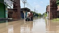 Potret Banjir Melanda 5 Desa di Mojokerto
