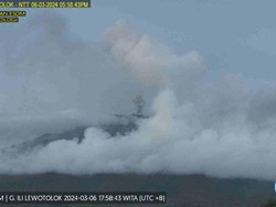 Gunung Ile Lewotolok Meletus 11 Kali, Waspada Longsoran Lava dan Awan Panas