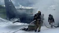 Potret Ngeri Pesawat Jatuh dan Terbakar di Brasil