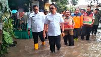Momen Pj Gubernur Jatim dan Pj Wali Kota Mojokerto Tinjau Banjir