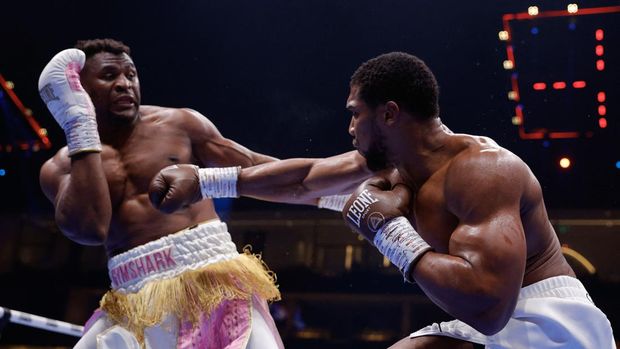 Boxing - Anthony Joshua v Francis Ngannou - Kingdom Arena, Riyadh, Saudi Arabia - March 9, 2024Anthony Joshua in action against Francis Ngannou REUTERS/Andrew Couldridge