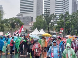 Massa Bela Palestina Demo di Kedubes AS, Minta Akses Bantuan ke Gaza Dibuka