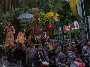 Potret Meriahnya Pawai Ogoh-ogoh di Yogyakarta