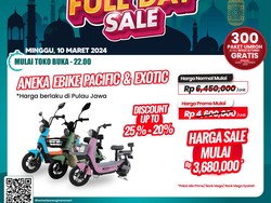 Beli Sepeda Listrik buat Ngabuburit di Transmart Full Day Sale, Diskonnya Rp 2,7 Juta!