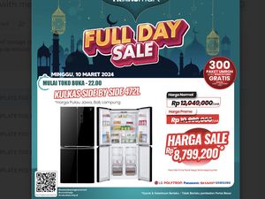Merapat! Kulkas Side by Side Diskon Rp 3,4 Juta di Transmart Full Day Sale