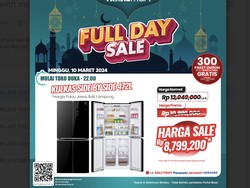 Serbu! Kulkas Dua Pintu di Transmart Full Day Sale Diskon Jutaan