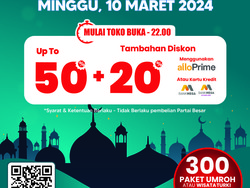 Persiapan Ramadan! Besok ke Transmart Full Day Sale, Banjir Diskon 50% + 20%