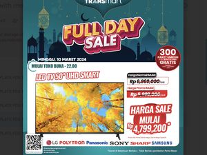 Gokil! Beli LED TV 50-65 Inch di Transmart Full Day Sale Hemat Rp 4 Jutaan