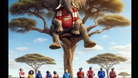 Si Gajah kini menunggu-nunggu apa ada yang berani menyenggolnya! Foto: dok. Internet/X (Twitter)