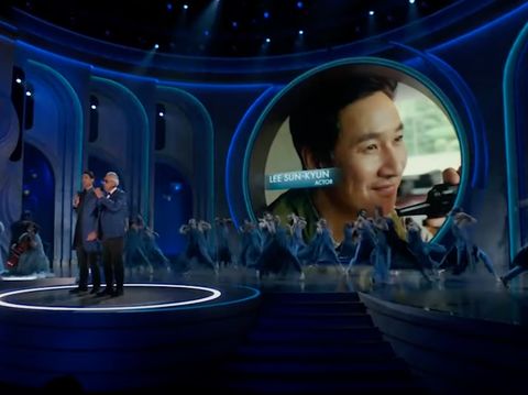 Lee Sun-kyun dalam In Memoriam Piala Oscar 2024. (ABC News via YouTube)