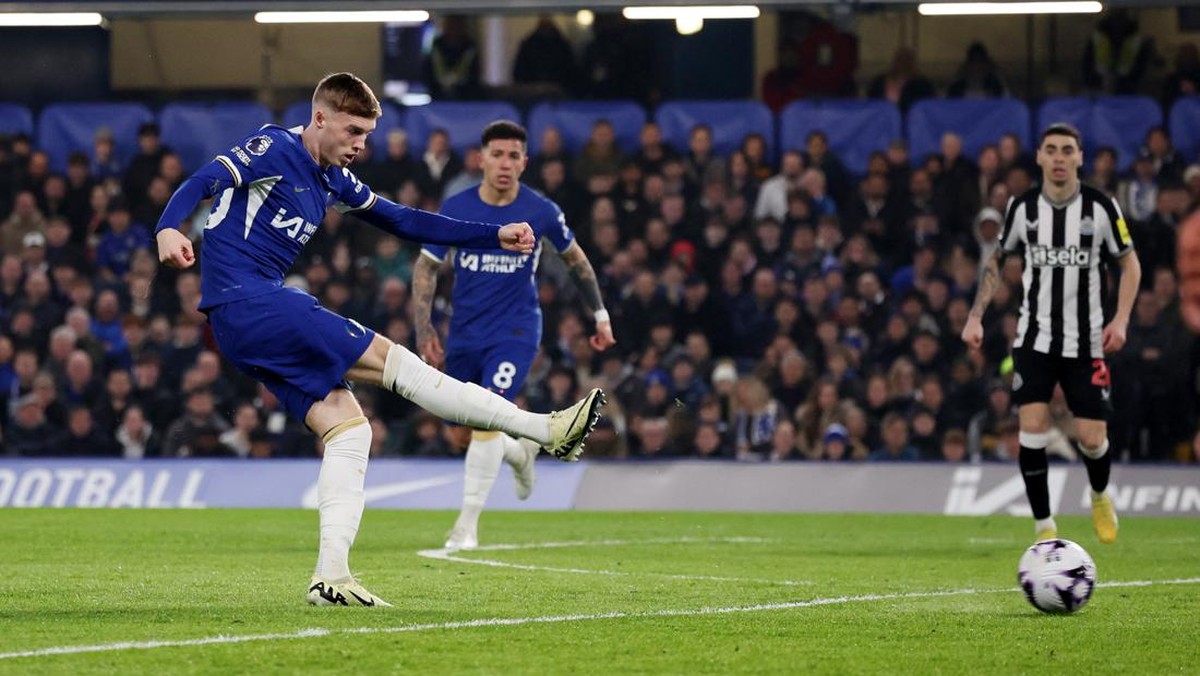 Chelsea vs Newcastle United 1-1 di babak pertama (REUTERS/David Klein)