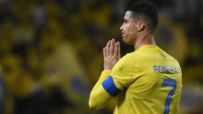 Soccer Football - Asian Champions League - Quarter Final - Second Leg - Al Nassr v Al Ain - Al-Awwal Park, Riyadh, Saudi Arabia - March 12, 2024 Al Nassrs Cristiano Ronaldo celebrates scoring their fourth goal REUTERS/Stringer
