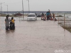 Jalan Akses Tanjung Senai Ogan Ilir Banjir, Dinas PUPR Pasang Patok