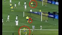 Ini adalah momen CR7 membuang peluang emas di depan gawang Al Ain. Foto: dok. Internet/X (Twitter)