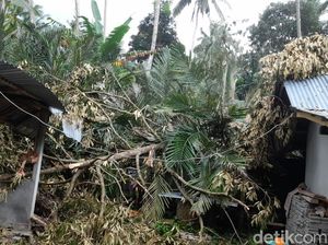 Rumah dan Pura di Karangasem Rusak Diterjang Hujan Angin