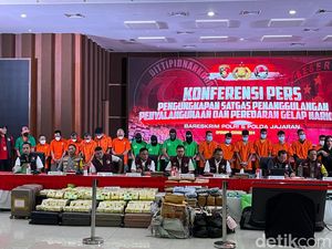 Bareskrim Sita 2,8 Ton Sabu-1,3 Juta Butir Ekstasi dalam 6 Bulan