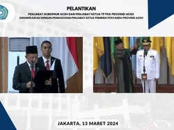 Sekda Aceh Resmi Dilantik Jadi Pj Gubernur Gantikan Achmad Marzuki