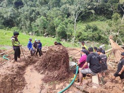 Penampakan Longsor di Jatiluwih Tabanan Tewaskan 2 WN AS