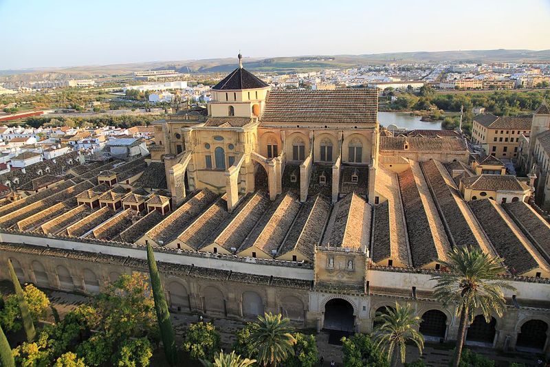 Raised angle view of Great Mosque, Mezquita cathedral, former mosque building in central, Cordoba, Spain. (Photo by: Geography Photos/Universal Images Group via Getty Images)