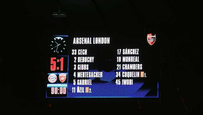 The scoreboard displays the final 5-1 score line